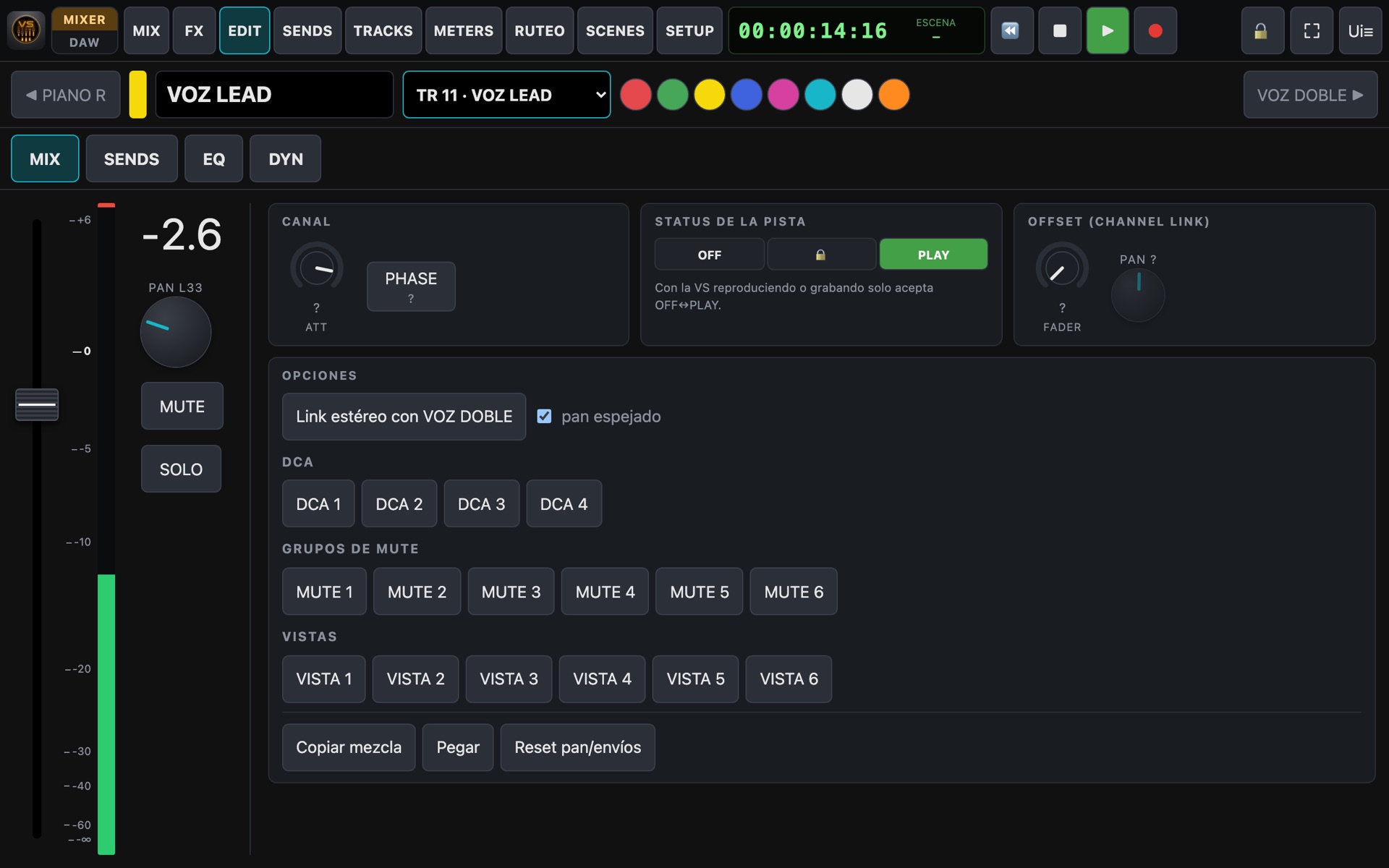 Channel editor