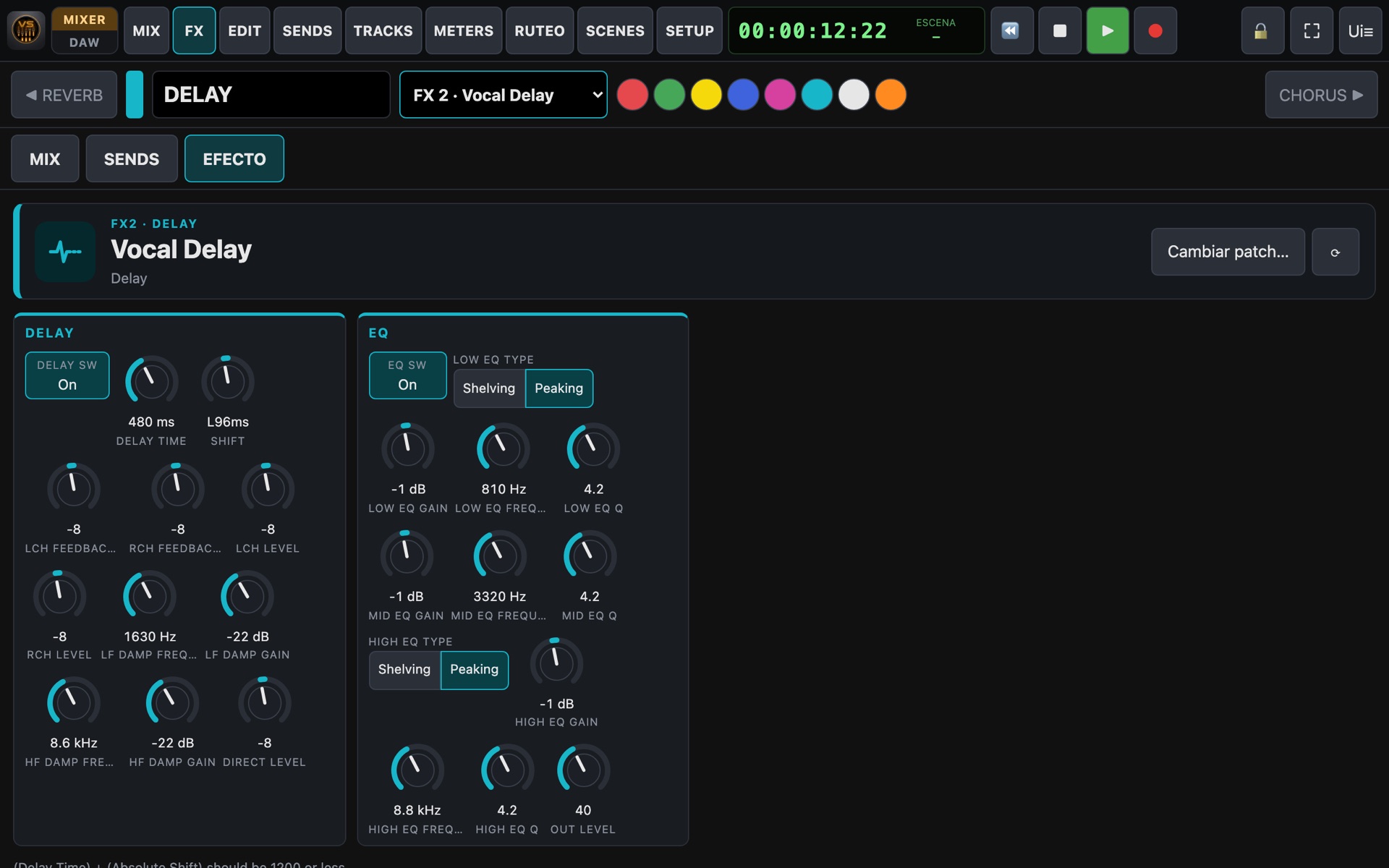 Delay editor